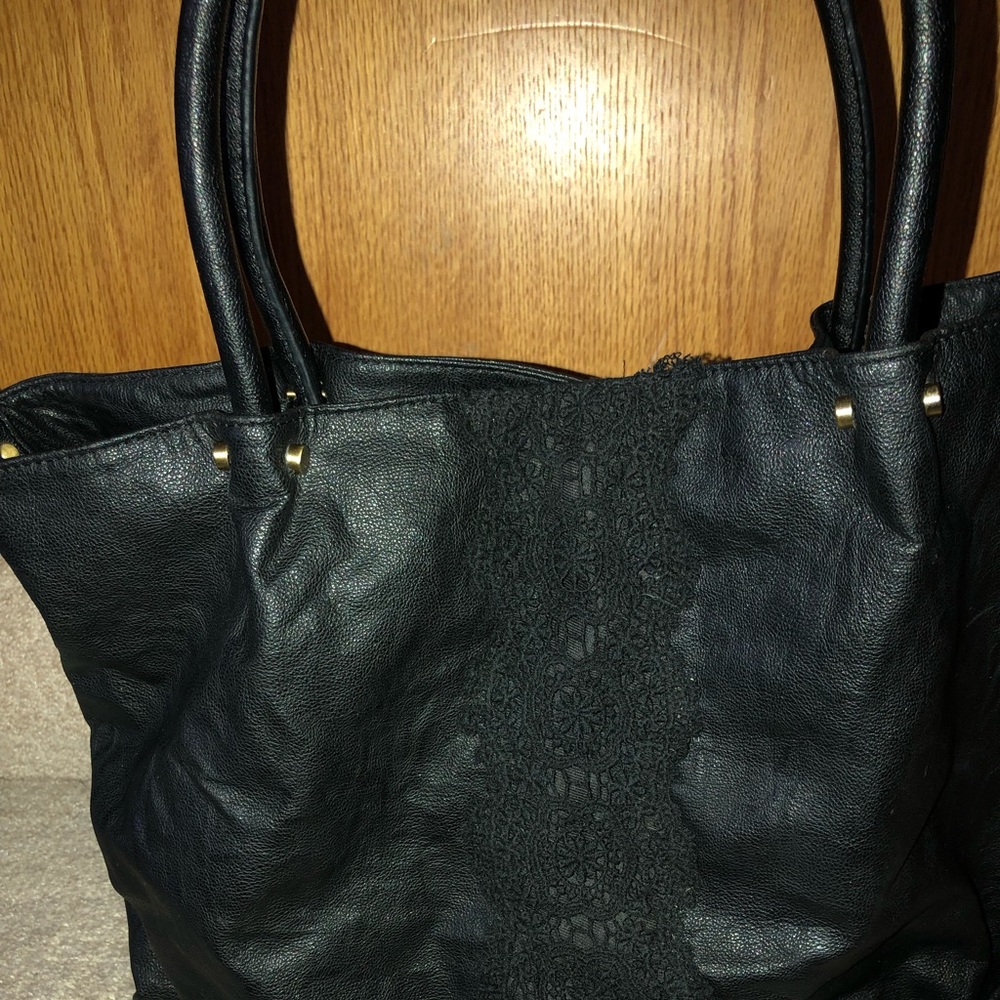 Black lace tote- 3 in 1. Super cute!!!
